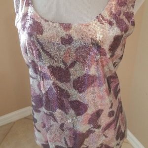 Sparkly sequin tank top size L